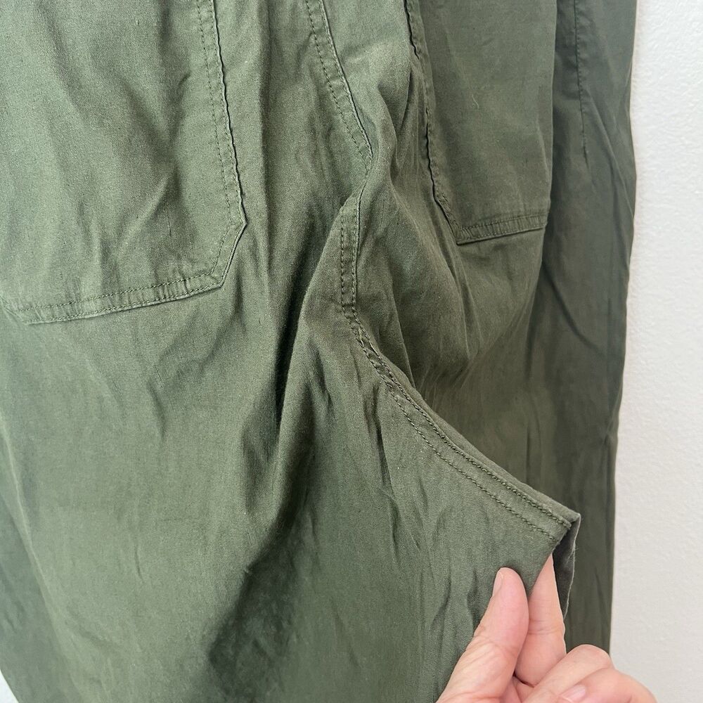Maeve Women's Plus US 20W Green Ponte The Colette Wide Leg Crop Pants Neutral - Picture 4 of 10